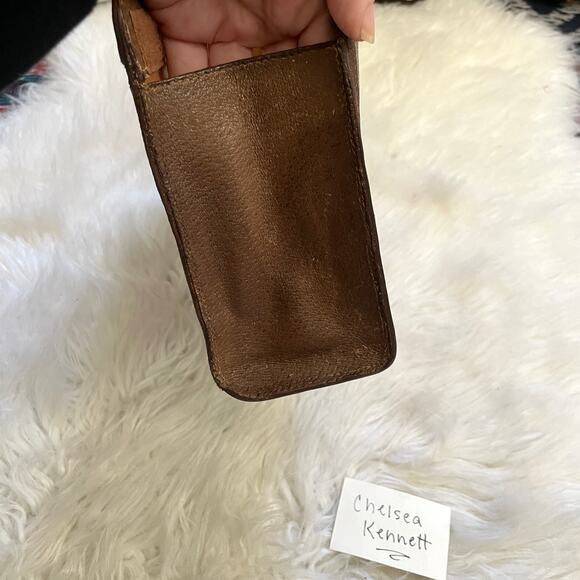 Gucci Vintage Clutch Brown Web Bag Logo Monogram Interlocking GG Stripe - Picture 5 of 16